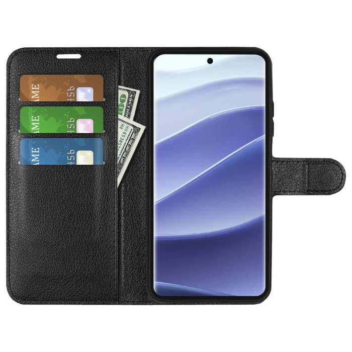 Funda de cuero con tapa horizontal y textura de lichi para teléfono con soporte, For Xiaomi Redmi Note 14 Pro 5G, For Xiaomi 14T Pro, For Xiaomi 14T, For Xiaomi Redmi 14C 4G, For Xiaomi Redmi K70 Ultra