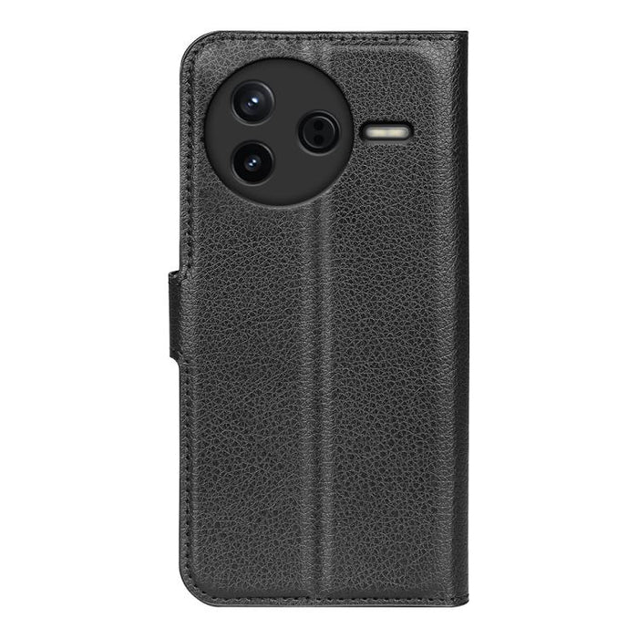 Funda de cuero con tapa horizontal y textura de lichi para teléfono con soporte, For Xiaomi Poco F7 Pro / Redmi K80