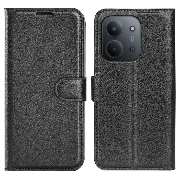 Funda de cuero con tapa horizontal y textura de lichi para teléfono con soporte, For Xiaomi Redmi Note 14 Pro 5G, For Xiaomi 14T Pro, For Xiaomi 14T, For Xiaomi Redmi 14C 4G, For Xiaomi Redmi K70 Ultra