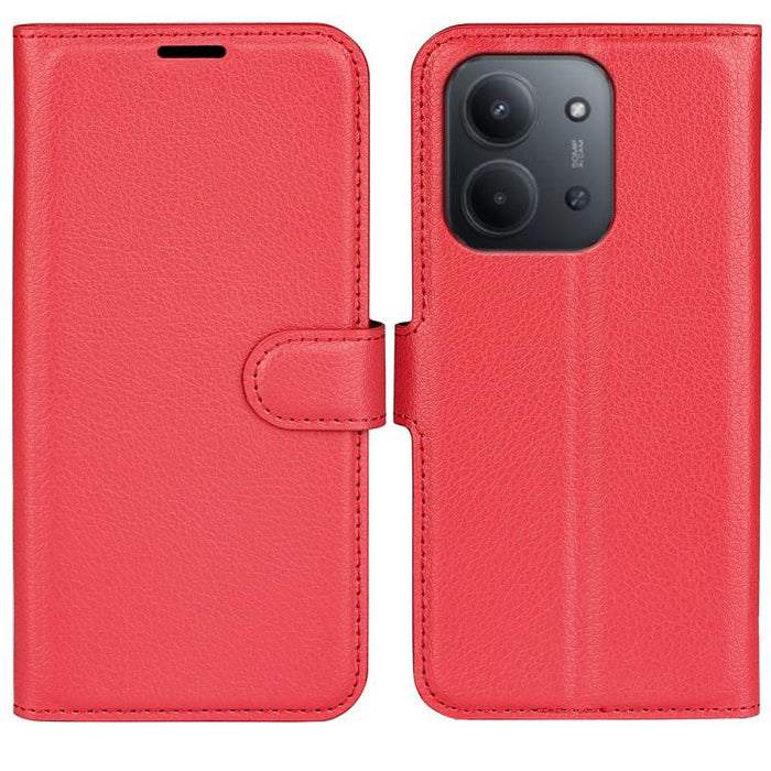 Funda de cuero con tapa horizontal y textura de lichi para teléfono con soporte, For Xiaomi Redmi Note 14 Pro 5G, For Xiaomi 14T Pro, For Xiaomi 14T, For Xiaomi Redmi 14C 4G, For Xiaomi Redmi K70 Ultra