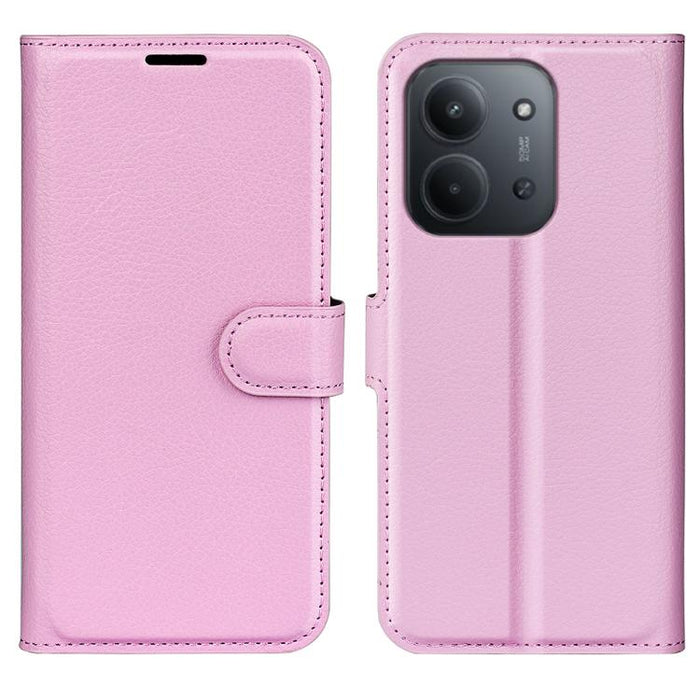 Funda de cuero con tapa horizontal y textura de lichi para teléfono con soporte, For Xiaomi Redmi Note 14 Pro 5G, For Xiaomi 14T Pro, For Xiaomi 14T, For Xiaomi Redmi 14C 4G, For Xiaomi Redmi K70 Ultra