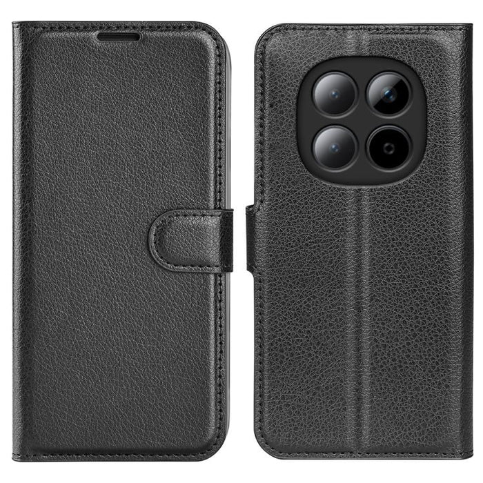Funda de cuero con tapa horizontal y textura de lichi para teléfono con soporte, For Xiaomi Redmi Note 14 Pro 5G, For Xiaomi 14T Pro, For Xiaomi 14T, For Xiaomi Redmi 14C 4G, For Xiaomi Redmi K70 Ultra