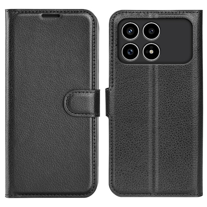 Funda de cuero con tapa horizontal y textura de lichi para teléfono con soporte, For Xiaomi Redmi Note 14 Pro 5G, For Xiaomi 14T Pro, For Xiaomi 14T, For Xiaomi Redmi 14C 4G, For Xiaomi Redmi K70 Ultra