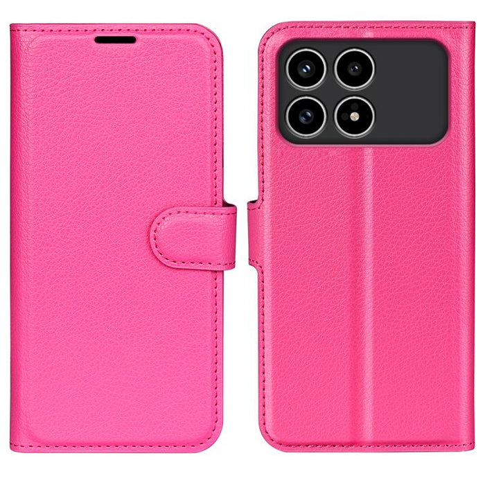 Funda de cuero con tapa horizontal y textura de lichi para teléfono con soporte, For Xiaomi Redmi Note 14 Pro 5G, For Xiaomi 14T Pro, For Xiaomi 14T, For Xiaomi Redmi 14C 4G, For Xiaomi Redmi K70 Ultra
