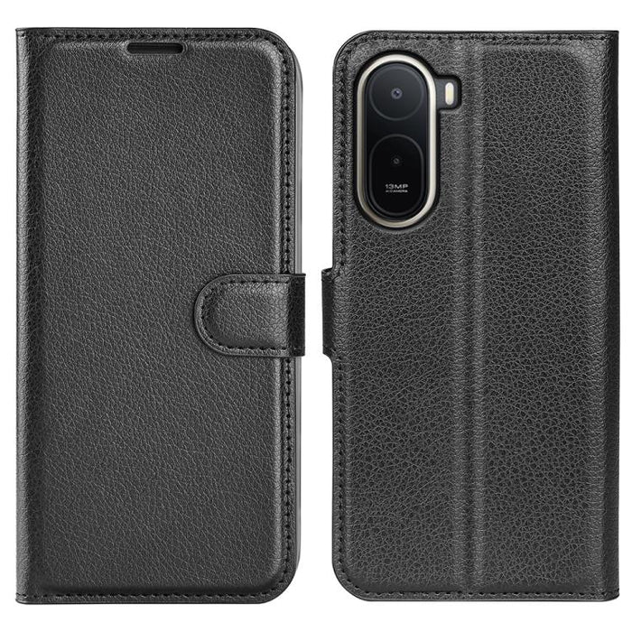 Funda de cuero con tapa horizontal y textura de lichi para teléfono con soporte, For Xiaomi Redmi Note 14 Pro 5G, For Xiaomi 14T Pro, For Xiaomi 14T, For Xiaomi Redmi 14C 4G, For Xiaomi Redmi K70 Ultra