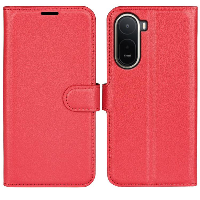 Funda de cuero con tapa horizontal y textura de lichi para teléfono con soporte, For Xiaomi Redmi Note 14 Pro 5G, For Xiaomi 14T Pro, For Xiaomi 14T, For Xiaomi Redmi 14C 4G, For Xiaomi Redmi K70 Ultra