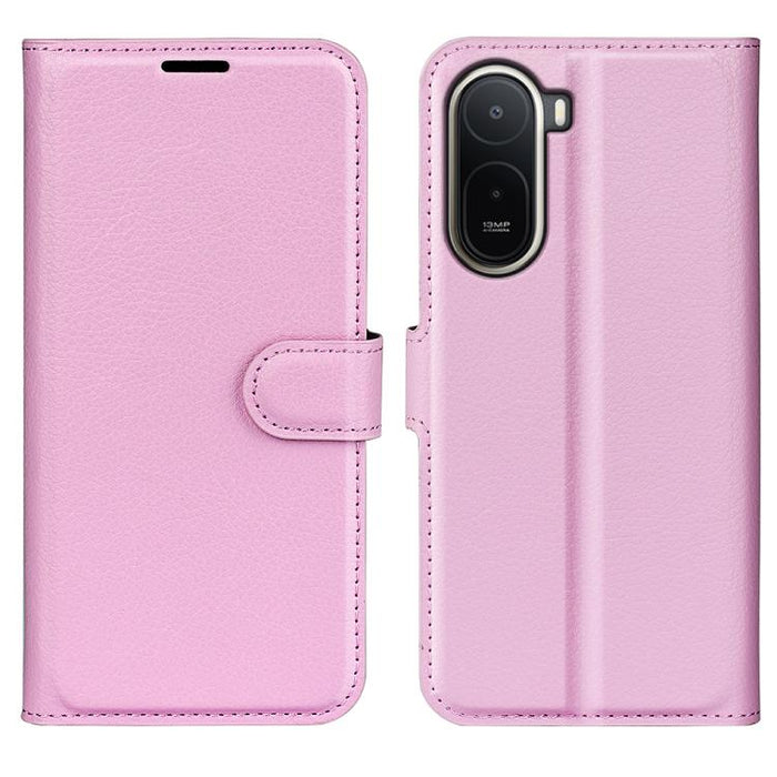 Funda de cuero con tapa horizontal y textura de lichi para teléfono con soporte, For Xiaomi Redmi Note 14 Pro 5G, For Xiaomi 14T Pro, For Xiaomi 14T, For Xiaomi Redmi 14C 4G, For Xiaomi Redmi K70 Ultra