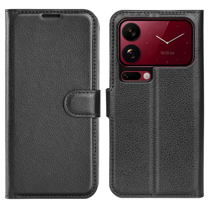 Funda de cuero con tapa horizontal y textura de lichi para teléfono con soporte, For Xiaomi 18 Pro Max 5G, For Xiaomi 18 Pro 5G, For Redmi Note 17 Pro 5G Global 163mm, For Xiaomi 17T Pro  5G, For Xiaomi 17T 5G, For Xiaomi 17 Ultra                      ...