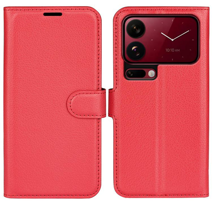 Funda de cuero con tapa horizontal y textura de lichi para teléfono con soporte, For Xiaomi 18 Pro Max 5G, For Xiaomi 18 Pro 5G, For Redmi Note 17 Pro 5G Global 163mm, For Xiaomi 17T Pro  5G, For Xiaomi 17T 5G, For Xiaomi 17 Ultra                      ...