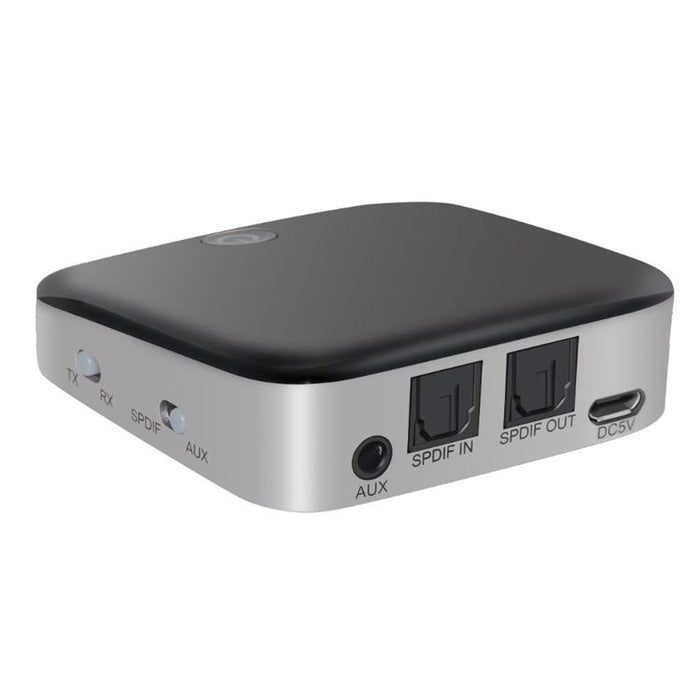 Adaptador 3.5mm8670 Receptor Bluetooth Transmisor Receptor Bluetooth auxiliar con fibra óptica, black