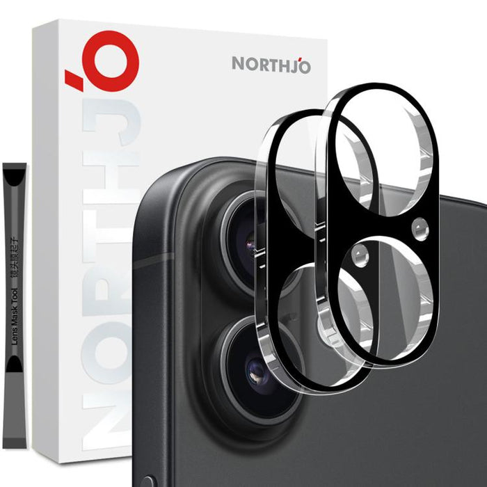 2pcs NORTHJO Camera Lens Protector 3D HD Tempered Glass Film, For iPhone 17 Pro Max, For iPhone 17 Pro, For iPhone 17, For iPhone Air