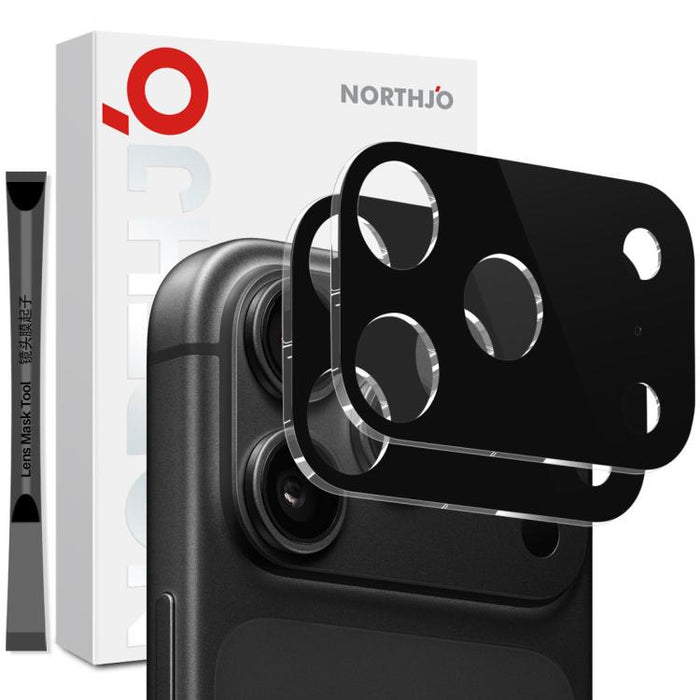 2pcs NORTHJO Camera Lens Protector 3D HD Tempered Glass Film, For iPhone 17 Pro Max, For iPhone 17 Pro, For iPhone 17, For iPhone Air