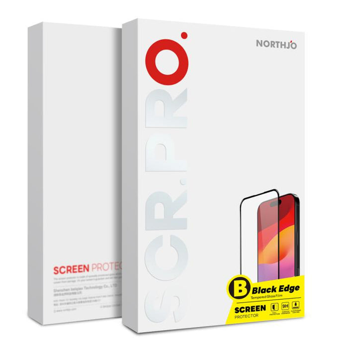 2pcs NORTHJO A++ 0.3mm Screen Full Glue Silk Printing Tempered Glass Film, For iPhone 17 Pro Max, For iPhone 17 Pro, For iPhone 17, For iPhone Air