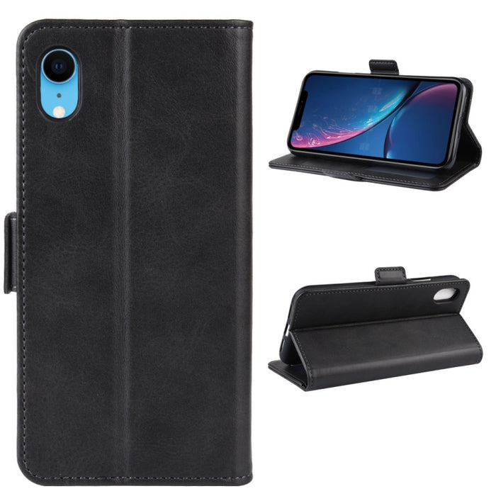 Estuche de cuero para teléfono celular con soporte de billetera para iPhone XR, con billetera y soporte y ranuras para tarjetas, For iPhone XR
