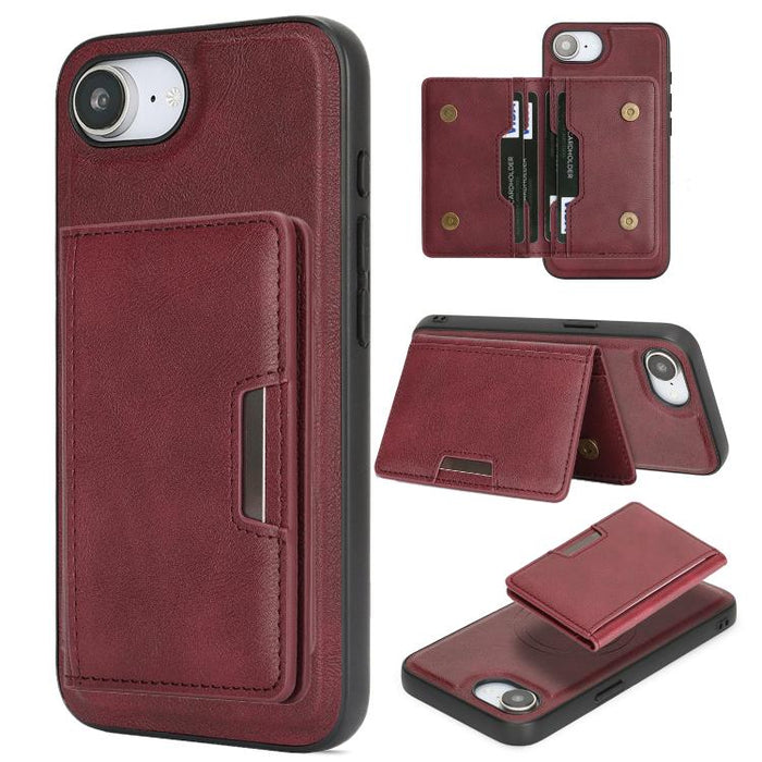 Kalebol Strong MagSafe Magnetic Two-Fold Card Bag Leather Phone Case, For iPhone 17 Pro Max, For iPhone 17 Pro, For iPhone 17, For iPhone Air