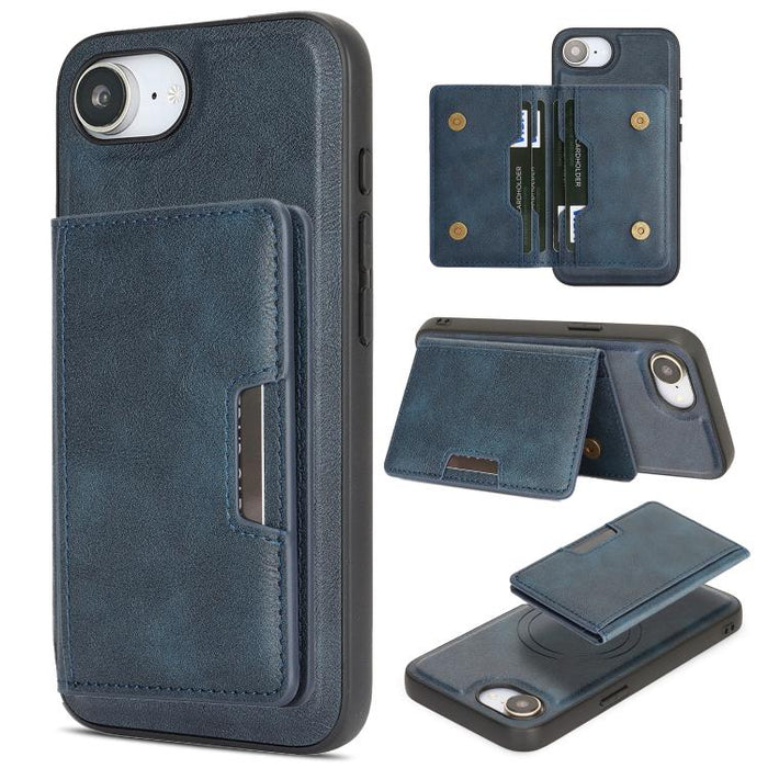 Kalebol Strong MagSafe Magnetic Two-Fold Card Bag Leather Phone Case, For iPhone 17 Pro Max, For iPhone 17 Pro, For iPhone 17, For iPhone Air