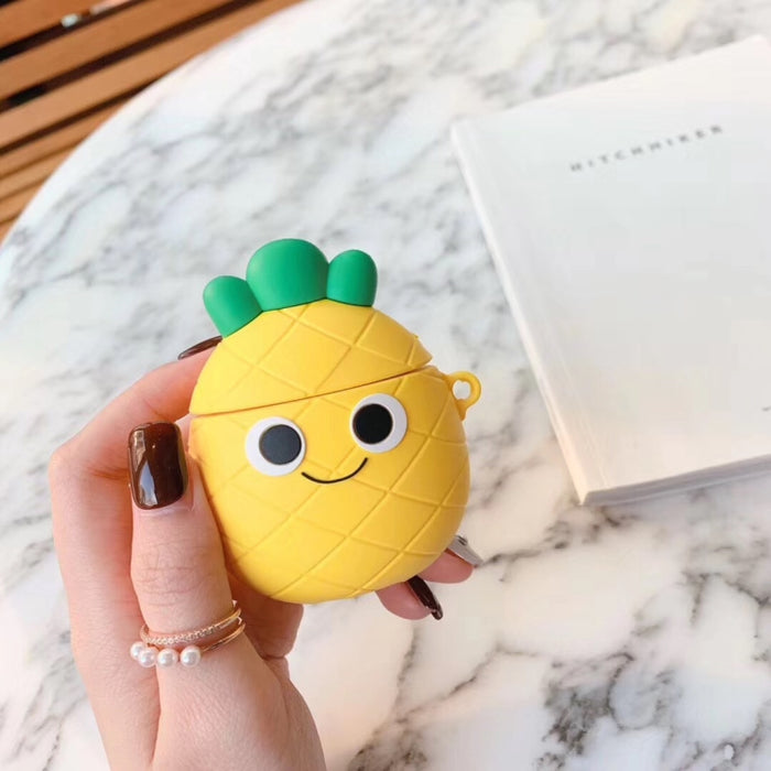 Para Apple AirPods 1/2 Generación Universal Pareja Aguacate Y Piña Estuche Protector Para Auriculares Bluetooth, Pineapple, Avocado