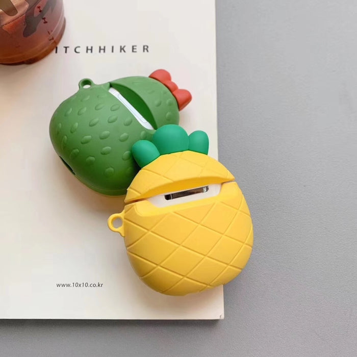Para Apple AirPods 1/2 Generación Universal Pareja Aguacate Y Piña Estuche Protector Para Auriculares Bluetooth, Pineapple, Avocado