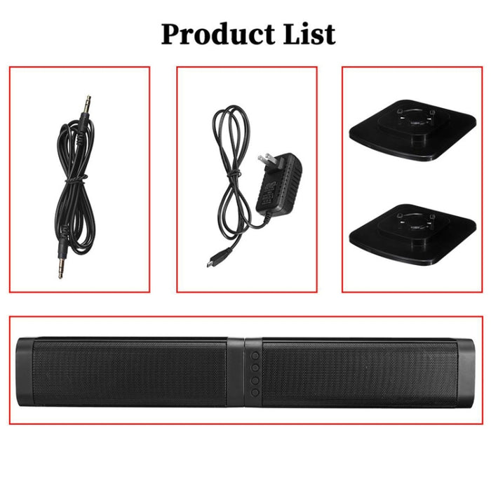 BKS-33 5.0 TV Home Barra de Sonido Inalámbrica, Soporte TF, Extraíble y Empalme, Efecto Estéreo 3D