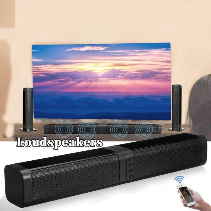 BKS-33 5.0 TV Home Barra de Sonido Inalámbrica, Soporte TF, Extraíble y Empalme, Efecto Estéreo 3D