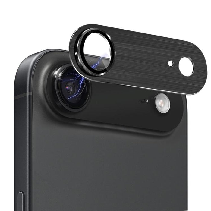 ENKAY Anti-reflection Camera Lens Brushed Aluminium Alloy Tempered Glass Film, For iPhone Air