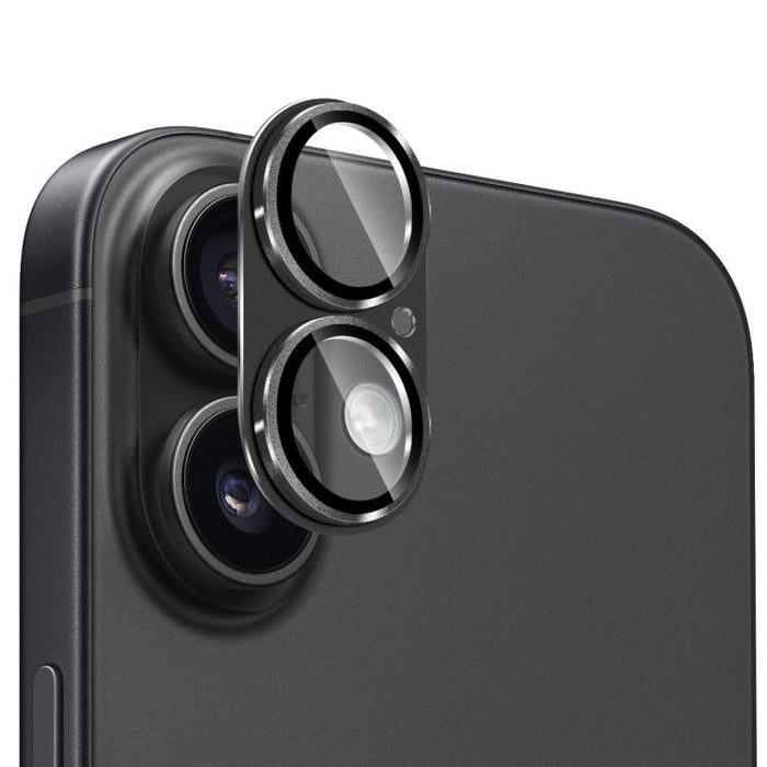 ENKAY Anti-reflection Camera Lens Frosted Armor Aluminium Alloy Tempered Glass Film, For iPhone 17