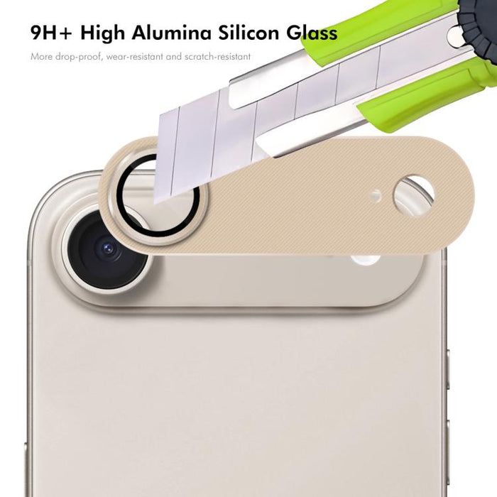 ENKAY Anti-reflection Camera Lens Frosted Armor Aluminium Alloy Tempered Glass Film, For iPhone Air