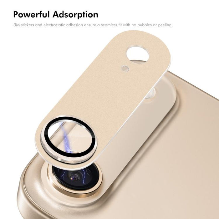 ENKAY Anti-reflection Camera Lens Frosted Armor Aluminium Alloy Tempered Glass Film, For iPhone Air