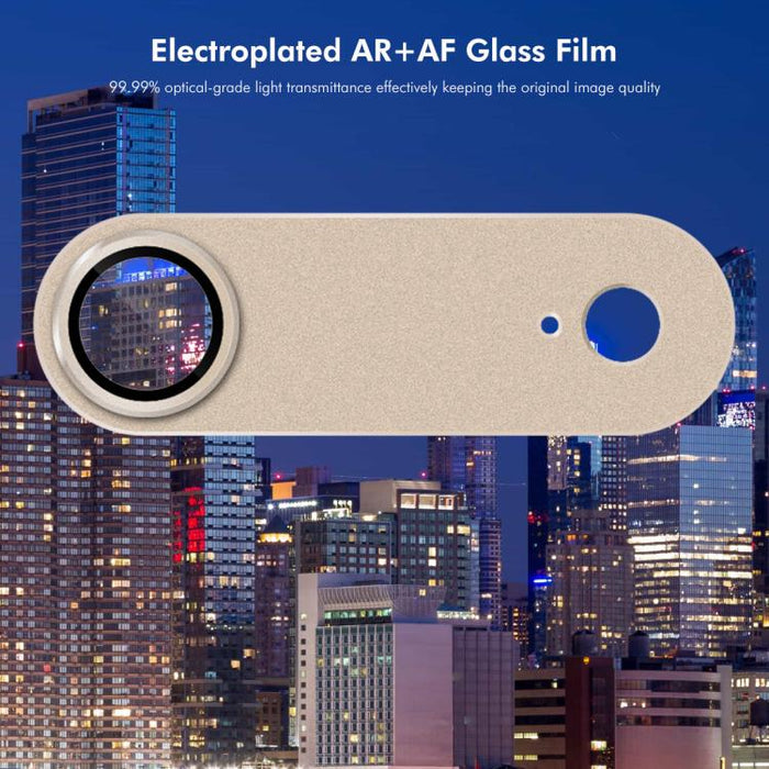 ENKAY Anti-reflection Camera Lens Frosted Armor Aluminium Alloy Tempered Glass Film, For iPhone Air