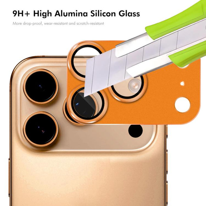 ENKAY Anti-reflection Camera Lens Frosted Armor Aluminium Alloy Tempered Glass Film, For iPhone 17 Pro Max, For iPhone 17 Pro