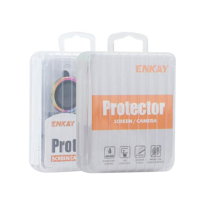 ENKAY Anti-reflection Camera Lens Frosted Armor Aluminium Alloy Tempered Glass Film, For iPhone 17 Pro Max, For iPhone 17 Pro
