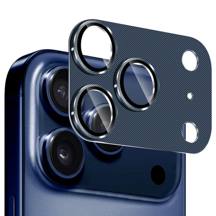 ENKAY CD Texture Aluminium Alloy Tempered Glass Lens Cover Film, For iPhone 17 Pro Max, For iPhone 17 Pro