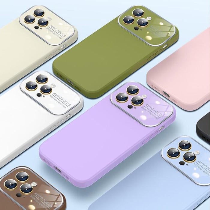 Kalebol Large Windows Frosted Liquid Silicone Phone Case, For iPhone 14 Pro Max, For iPhone 13 Pro Max, For iPhone 13 Pro, For iPhone 13, For iPhone 12, For iPhone 12 Pro Max, For iPhone 12 Pro