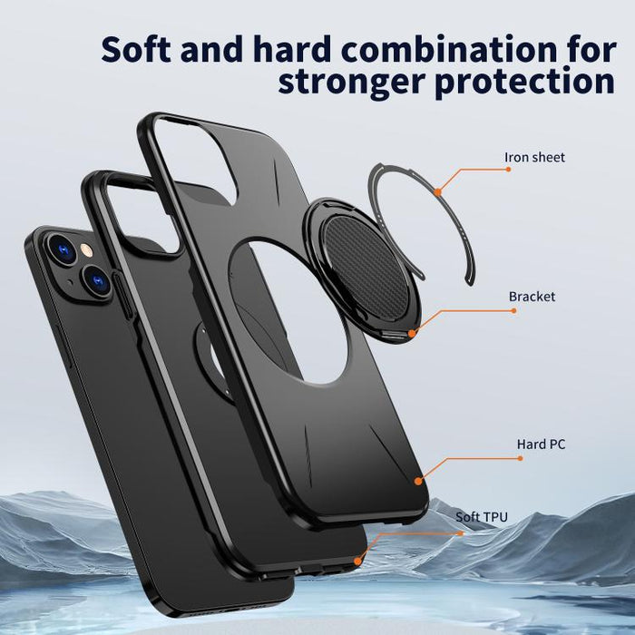 Kalebol Magnetic MagSafe Rotation Holder PC Phone Case, For iPhone 14 Pro Max, For iPhone 13 Pro Max, For iPhone 13 Pro, For iPhone 13