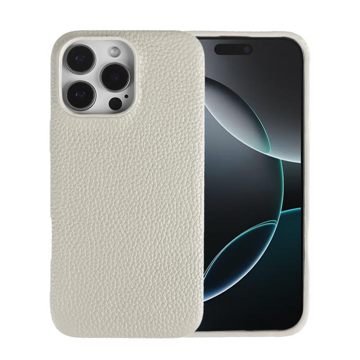Litchi Texture Genuine Leather MagSafe Back Phone Case, For iPhone 16 Pro Max, For iPhone 15 Pro Max, For iPhone 14 Pro Max