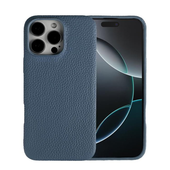 Litchi Texture Genuine Leather MagSafe Back Phone Case, For iPhone 16 Pro Max, For iPhone 15 Pro Max, For iPhone 14 Pro Max
