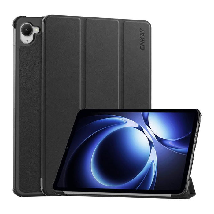 Funda para tablet ENKAY de tres pliegues con soporte y textura Custer, de cuero., For Redmi Pad 2 SE 9.7 2026, For Redmi K Pad 8.8