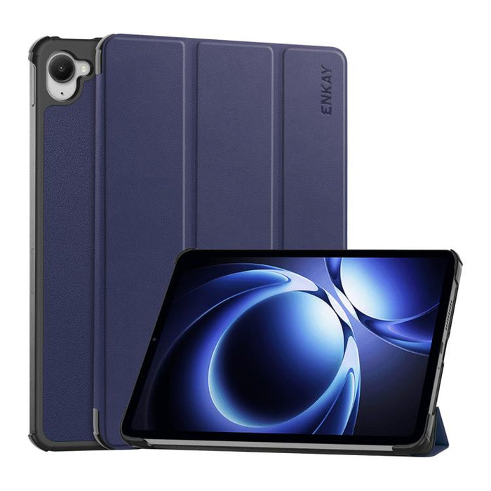 Funda para tablet ENKAY de tres pliegues con soporte y textura Custer, de cuero., For Redmi Pad 2 SE 9.7 2026, For Redmi K Pad 8.8