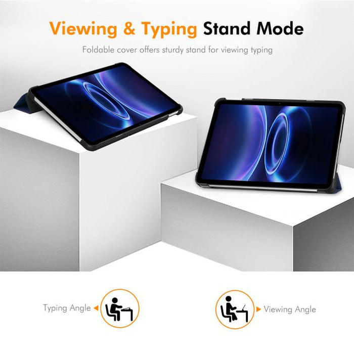 Funda para tablet ENKAY de tres pliegues con soporte y textura Custer, de cuero., For Redmi Pad 2 SE 9.7 2026, For Redmi K Pad 8.8