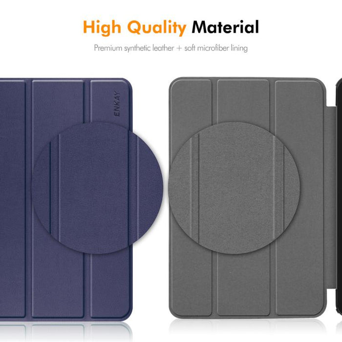 Funda para tablet ENKAY de tres pliegues con soporte y textura Custer, de cuero., For Redmi Pad 2 SE 9.7 2026, For Redmi K Pad 8.8