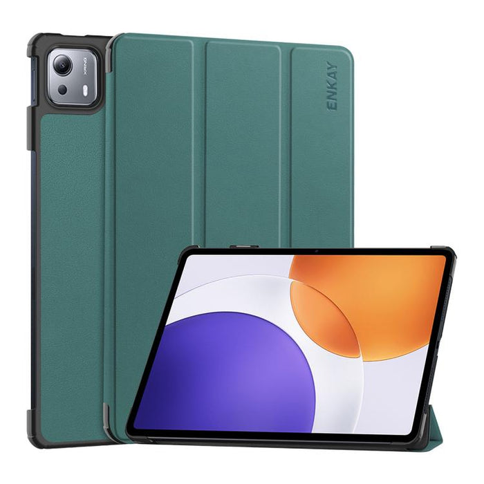 Funda para tablet inteligente ENKAY de tres pliegues, de piel con textura Custer., For Xiaomi Redmi K Pad 2 8.8 2026, For Xiaomi Pad 7S Pro 12.5, For Xiaomi Pad 7 Ultra 14