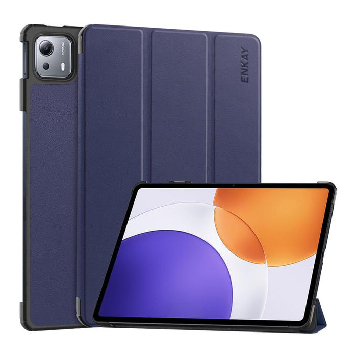 Funda para tablet inteligente ENKAY de tres pliegues, de piel con textura Custer., For Xiaomi Redmi K Pad 2 8.8 2026, For Xiaomi Pad 7S Pro 12.5, For Xiaomi Pad 7 Ultra 14