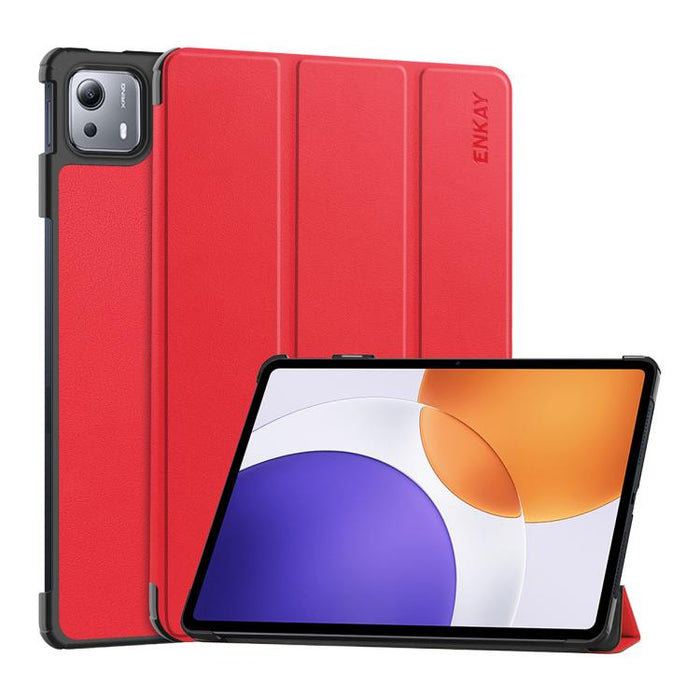 Funda para tablet inteligente ENKAY de tres pliegues, de piel con textura Custer., For Xiaomi Redmi K Pad 2 8.8 2026, For Xiaomi Pad 7S Pro 12.5, For Xiaomi Pad 7 Ultra 14