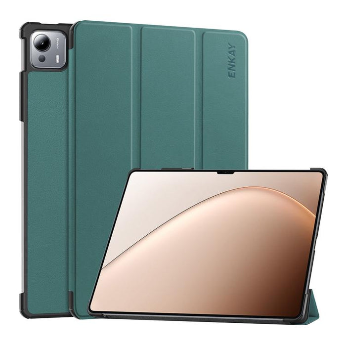 Funda para tablet inteligente ENKAY de tres pliegues, de piel con textura Custer., For Xiaomi Redmi K Pad 2 8.8 2026, For Xiaomi Pad 7S Pro 12.5, For Xiaomi Pad 7 Ultra 14