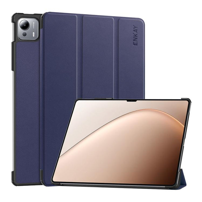 Funda para tablet inteligente ENKAY de tres pliegues, de piel con textura Custer., For Xiaomi Redmi K Pad 2 8.8 2026, For Xiaomi Pad 7S Pro 12.5, For Xiaomi Pad 7 Ultra 14