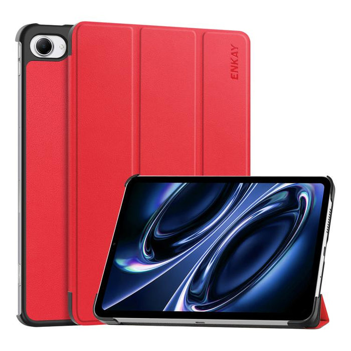 Funda para tablet inteligente ENKAY de tres pliegues, de piel con textura Custer., For Xiaomi Redmi K Pad 2 8.8 2026, For Xiaomi Pad 7S Pro 12.5, For Xiaomi Pad 7 Ultra 14