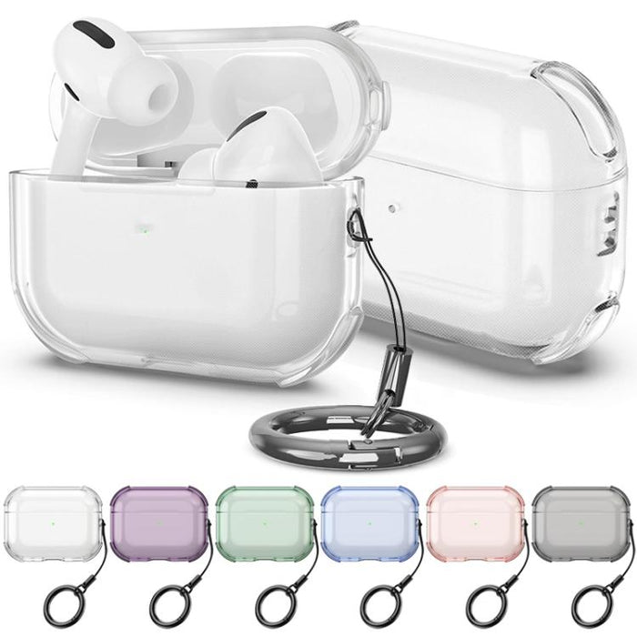 Simple Transparent Soft Shell TPU Earphone Protective Cover  with Ring Rope, For AirPods Pro 3, For AirPods 4, For AirPods Pro 2, For AirPods 3, For AirPods Pro, For AirPods 2 / 1