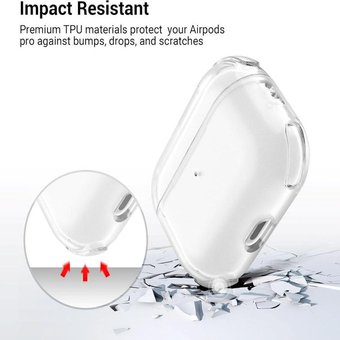 Simple Transparent Soft Shell TPU Earphone Protective Cover  with Ring Rope, For AirPods Pro 3, For AirPods 4, For AirPods Pro 2, For AirPods 3, For AirPods Pro, For AirPods 2 / 1