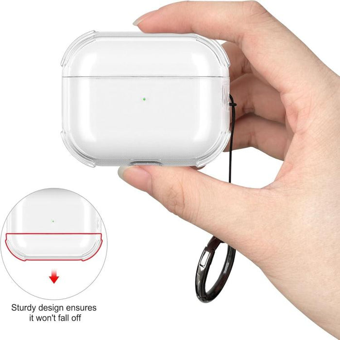 Simple Transparent Soft Shell TPU Earphone Protective Cover  with Ring Rope, For AirPods Pro 3, For AirPods 4, For AirPods Pro 2, For AirPods 3, For AirPods Pro, For AirPods 2 / 1