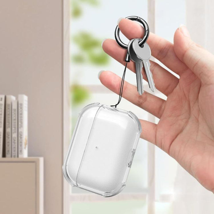 Simple Transparent Soft Shell TPU Earphone Protective Cover  with Ring Rope, For AirPods Pro 3, For AirPods 4, For AirPods Pro 2, For AirPods 3, For AirPods Pro, For AirPods 2 / 1